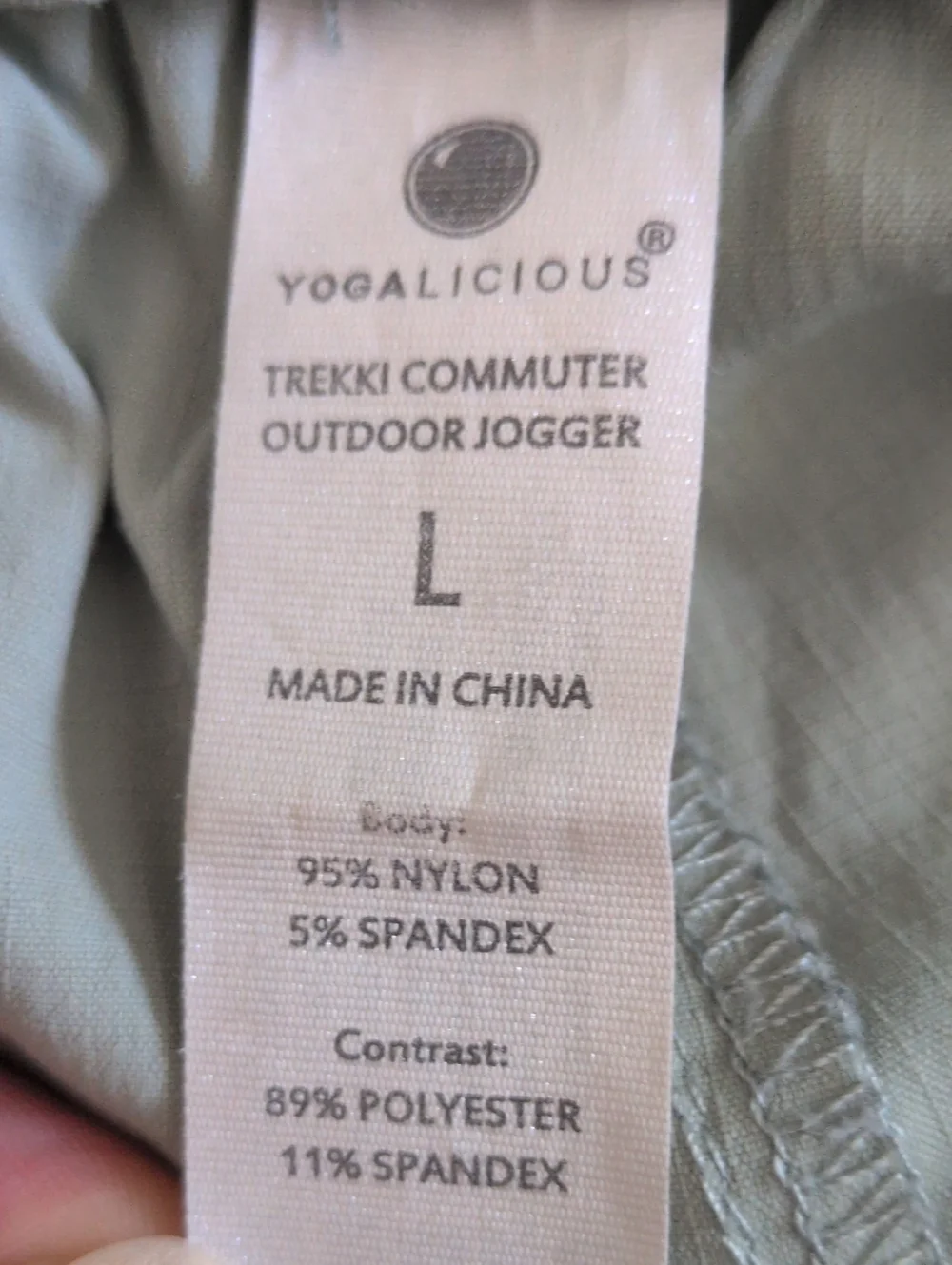 Yogalicious Trekki Commuter Outdoor Jogger - Sage Green - L